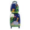 2 pcs 12" 16" Dark Blue Kids Suitcase Backpack School  Luggage Set