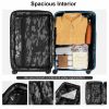 3 Piece Luggage Set Expandable Suitcase With TSA Lock-Blue