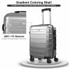 3 Piece Luggage Set Expandable Suitcase With TSA Lock-Gray