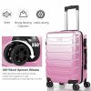 3 Piece Luggage Set Expandable Suitcase With TSA Lock-Pink