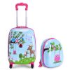 2 pcs 12" 16" Kids Suitcase Backpack Luggage Set
