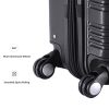 Expandable 20" Carry On Luggage Travel Bag Trolley Suitcase-Black