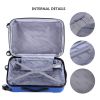 Expandable 20" Carry On Luggage Travel Bag Trolley Suitcase-Blue