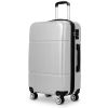 3 Pcs luggage set 20" 24" 28" Globalway Suitcase w/ TSA Lock-Silver Gray