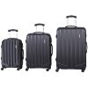 3 Piece Luggage Set Travel Suitcase with Lock-Black