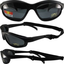 Pacific Coast Sunglasses Freedom Padded Sunglasses Matte Black Frames Grey Lens