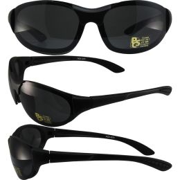 Pacific Coast Sunglasses Flash Safety Sunglasses Matte Black Frames Smoke Lens