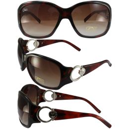 PCS Chix Monaco Womens Sunglasses Tortoise Frames Brown Gradient Lens