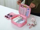 Creative Portable Waterproof Cosmetic Bag Toiletry Bag Makeup Case Purple