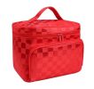 [Red] Portable Cosmetic Bag Toiletry Bag Travel Makeup Bag