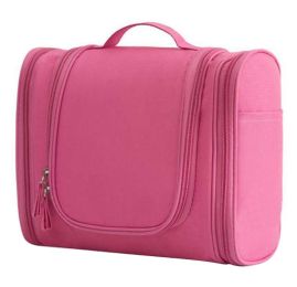 Travel Waterproof Cosmetic Bag Large Capacity Hanging/Storage Bag-Pink