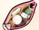 Leather Cosmetic Bags Pretty Makeup Bag Ladies Toiletries Bag Pink