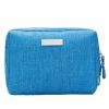 Nylon Cosmetic Bags Pretty Makeup Bag Rectangle Toiletries Bag Blue