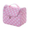 Lovely Cosmetic Box Makeup Box Large Capacity Makeup Bags, White Dots