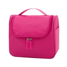 Portable  Large Capacity Makeup Bags Cosmetic Box Makeup Box, Rose Red