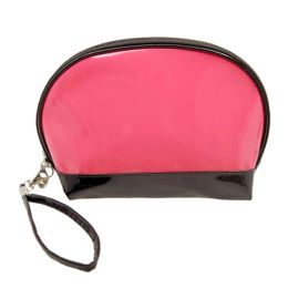 PU Waterproof Portable Travel Cosmetic Bag Makeup Pouches,Rose Red