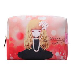 Lovely Girl Makeup Bags Cosmetic Bag Makeup Pouches Travel Wash Bag, B