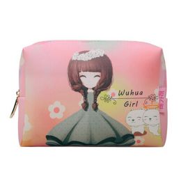 Lovely Girl Makeup Pouches Makeup Bags Travel Cosmetic Bag Wash Bag, D