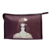 Personalized Handbag Makeup Pouches Cosmetic Bags Makeup Bags, Brown