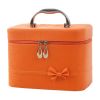 Cute Bowknot Cosmetic Bags Professional Makeup Box  Makeup Bags, Orange