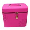 Fashion Creative Cosmetic Box Makeup Box Flower Bag Super Large Capacity Makeup Bags, Rose Pink