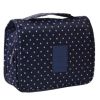 Deep Blue Polka Dot Cosmetic Foldable Storage Bag Handbag