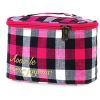 High Quality Cosmetic Storage Bag Grid Lines Jewelry Pouch