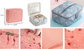 Fabric Multifunction Cosmetic Bag Portable Makeup Pouches Waterproof Travel Toiletry Pouch #1