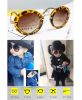 Kids Fashion Sunglasses Children's Sunglasses Anti-UV Sunglasses, Round Leopard