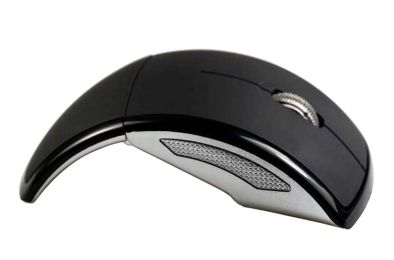 Creative Folded Wireless Mouse Ultra-thin Mouse Gaming Mouse Black