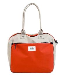 [Orange] Simple Style Travel Tote Bag Duffel Bag Handbag Sports Shoulder Bag
