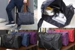 [Navy-2] Simple Style Travel Tote Bag Duffel Bag Handbag Sports Shoulder Bag