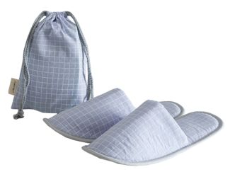 Travel Slippers,Portable Folding Home Hotel Travel Slippers-Blue