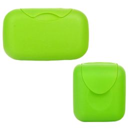 2 Travel Soap Dish Holder/Candy Box For Bathroom & Kitchen-Green