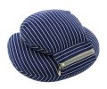 Travel Pillow Office Portable Napping Pillow Cervical Neck Pillow Navy Stripes