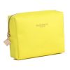 Lady Travel Cosmetic Bag Make-up Pouches Cross Pattern PU Yellow