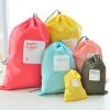 Waterproof Travel/Luggage Storage Bags Laundry Drawstring Ditty Bags Pink