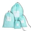 Waterproof Travel/Luggage Storage Bags Laundry Drawstring Ditty Bags Blue