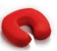 Space Cotton Inner Core Memory U Cervical Pillow For Neck Support(Red)