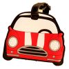 Set of 2 [Red Car] Portable Luggage Tags Silicone Name Tags Unique Luggage Tags