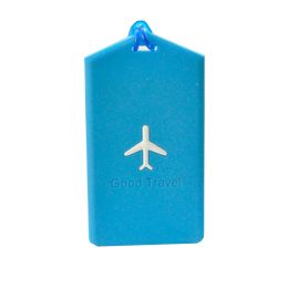 Set of 2 Travel Accessories Silicone Travel Square-shape Luggage Tags,BLUE