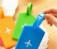 Set of 2 Travel Accessories Silicone Travel Square-shape Luggage Tags,BLUE