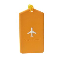 Set of 2 Travel Accessories Silicone Travel Square-shape Luggage Tags,YELLOW