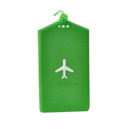Set of 2 Travel Accessories Silicone Travel Square-shape Luggage Tags,GREEN
