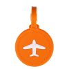 Set of 2 Travel Accessories ORANGE Round-shape Travel Luggage Tags/ID Holder