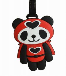 Cute Cartoon Panda Travel Accessories Travelling Luggage Tag/ID Holder RED