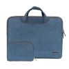 13" Simple High-end Nylon Portable Laptop Case Computer Briefcase for Macbook with Small Bag, C