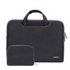13" Simple High-end Nylon Portable Laptop Case Computer Briefcase for Macbook with Small Bag, D