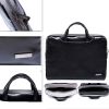 13" Classical PU Portable Laptop Case Computer Briefcase for Macbook with Small Bag, B