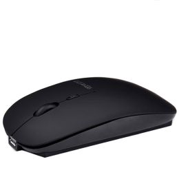 Rechargeable Wireless mouse button silent,ultrathin mouse,Black
